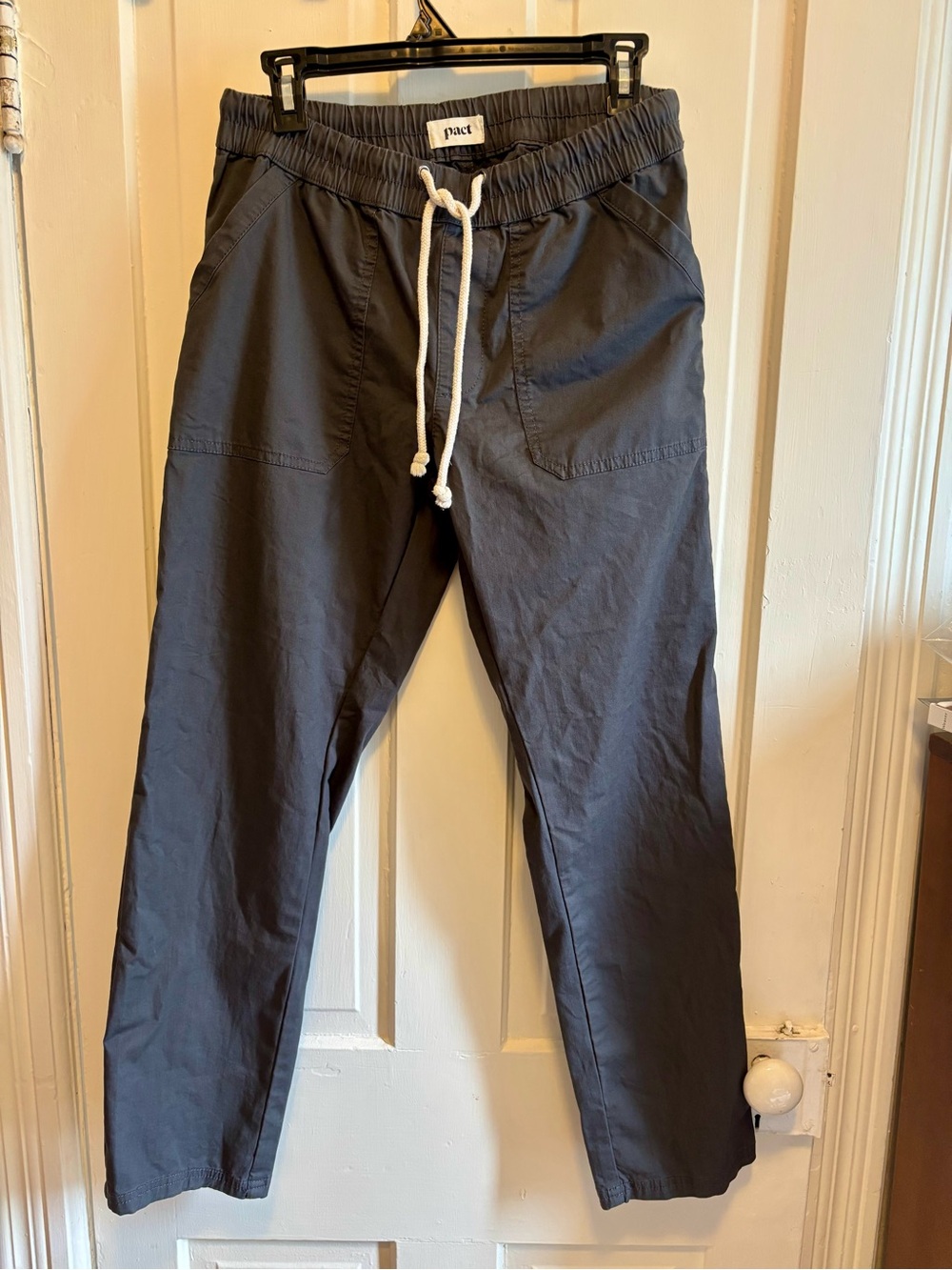 Pact Organic Cotton Daily Twill Pants Gray Size Medium